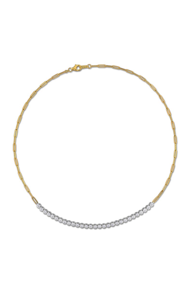 Julianna B. Lab-Grown Diamond Tennis Oval Link Necklace 14k, Alternate, color, White Gold
