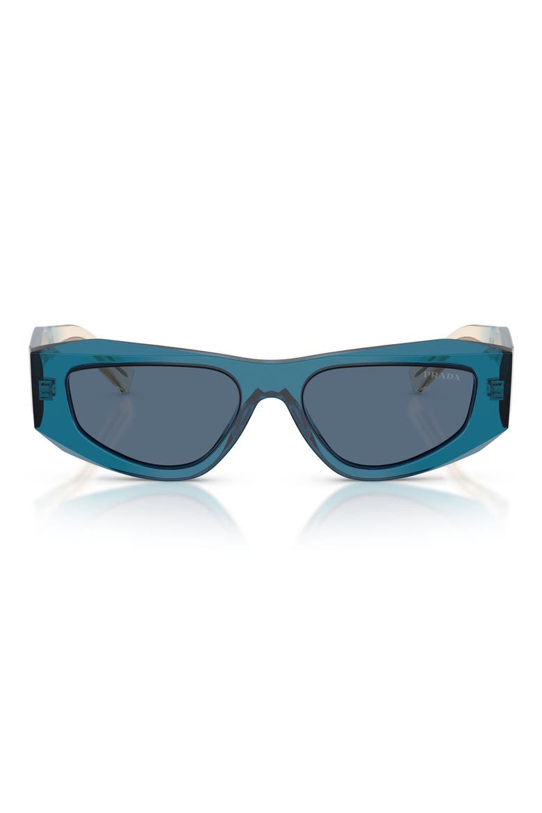53mm Pillow Sunglasses, Main, color, BLUE / DARK BLUE