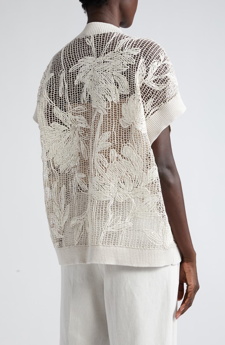 Brunello Cucinelli Botanic Net Cardigan, Alternate, color, 
