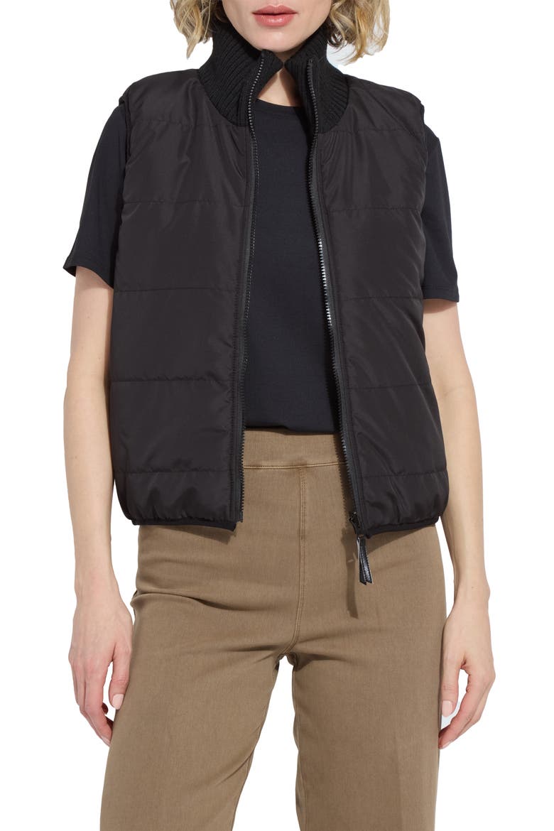 Prudence Reversible Vest, Alternate, color, BLACK