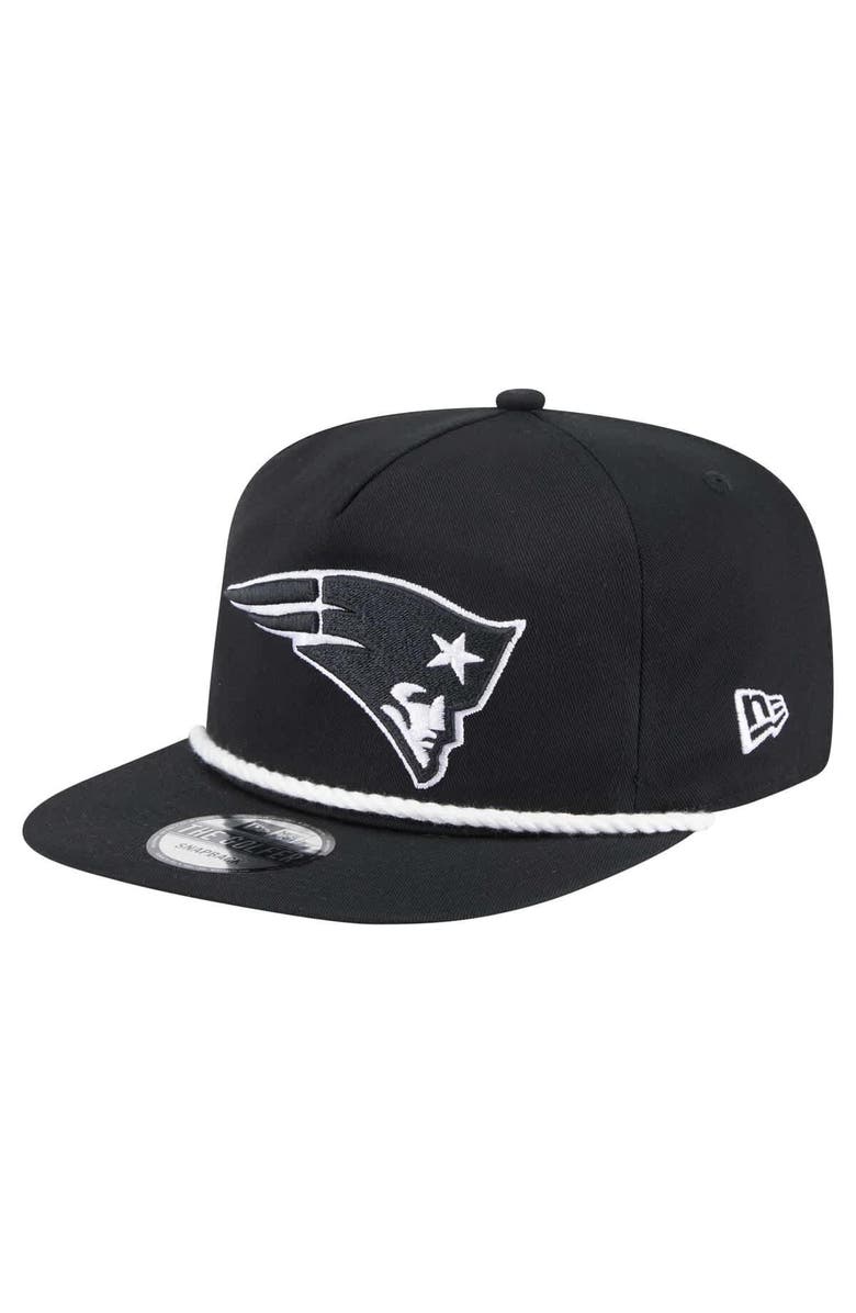 New Era Men's New Era Black New England Patriots B-Dub Golfer Snapback Hat, Main, color, Black