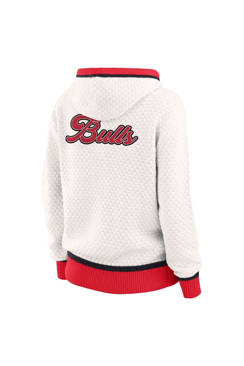 Women's WEAR by Erin Andrews White Chicago Bulls Plus Size Hoodie Sweater, Alternate, color, White