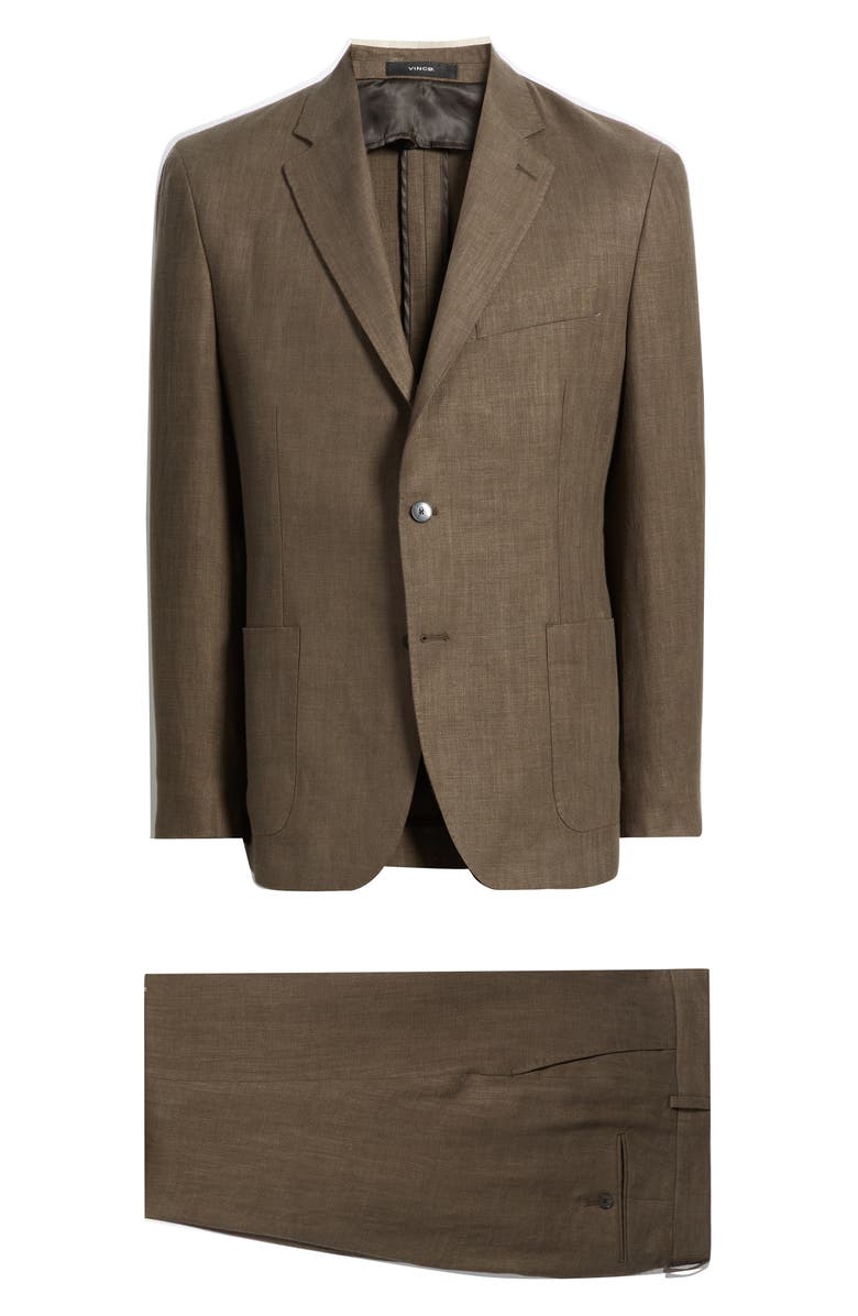 Vince Icon Relaxed Fit Linen Suit, Main, color, Brown
