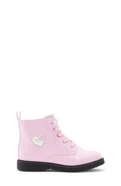 Harper Canyon Kids' Victorya Heart Combat Boot In Pink