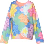 Truly Me Kids' Gummy Bear Embellished Print Sweater