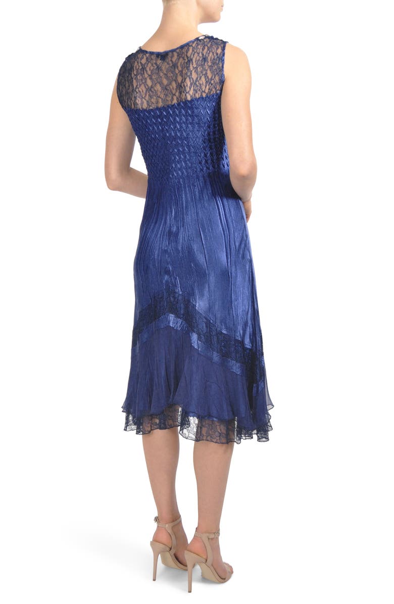 Komarov Embellished Lace Trim Dress with Jacket, Alternate, color, 