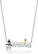 Crislu x Peanuts® HA HA HA Snoopy & Woodstock Pendant Necklace