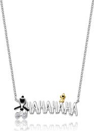 Crislu x Peanuts® HA HA HA Snoopy & Woodstock Pendant Necklace