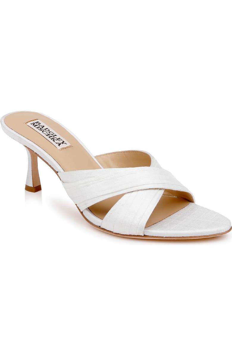 Badgley Mischka Collection Xania Sandal, Main, color, Ivory Silk