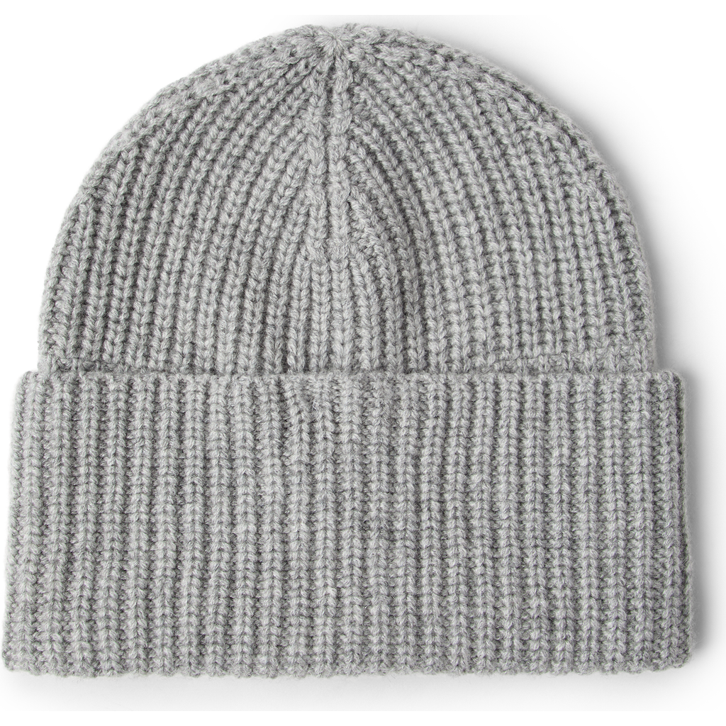 Brunello Cucinelli Cashmere Rib Knit Beanie In Gray