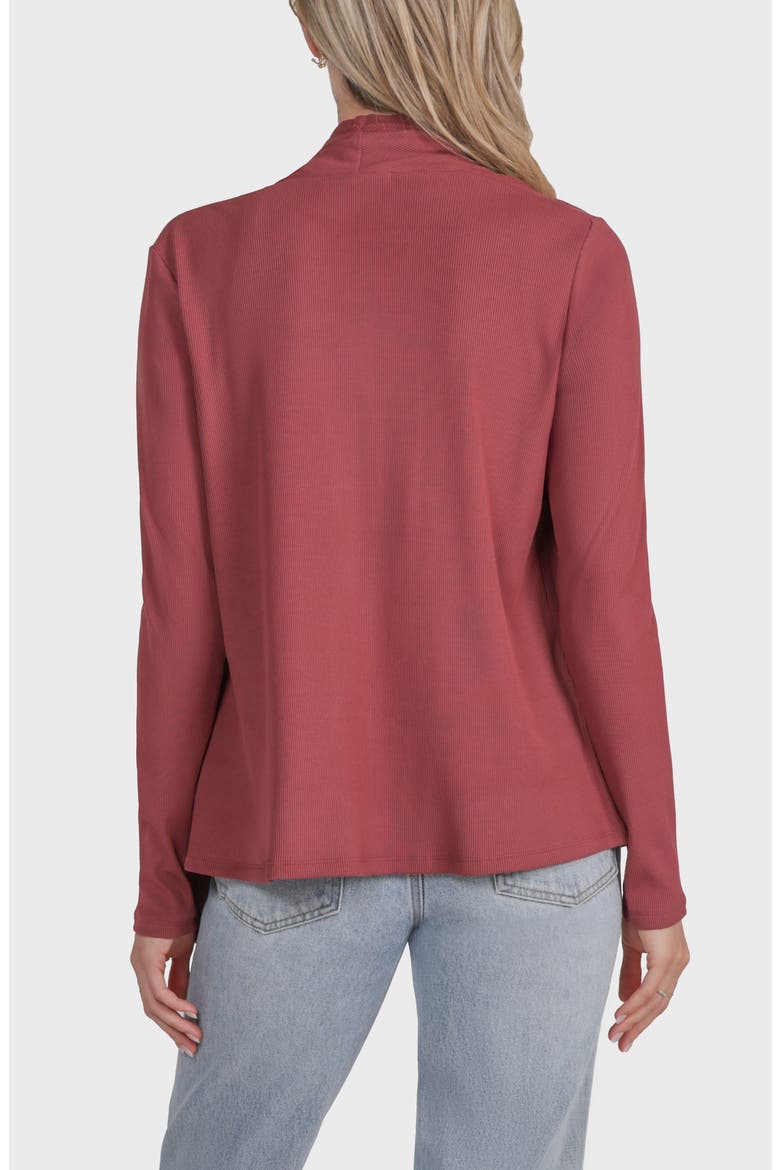 Taylor Open Front Cardigan, Alternate, color, ROSEWOOD