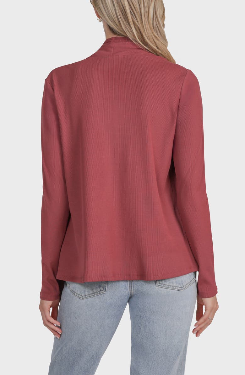 matty m. Taylor Open Front Cardigan, Alternate, color, Rosewood