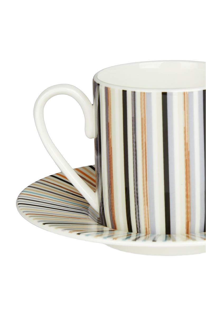 Missoni Home Jenkins Set Of 2 Coffee Cups & Saucers, Alternate, color, White