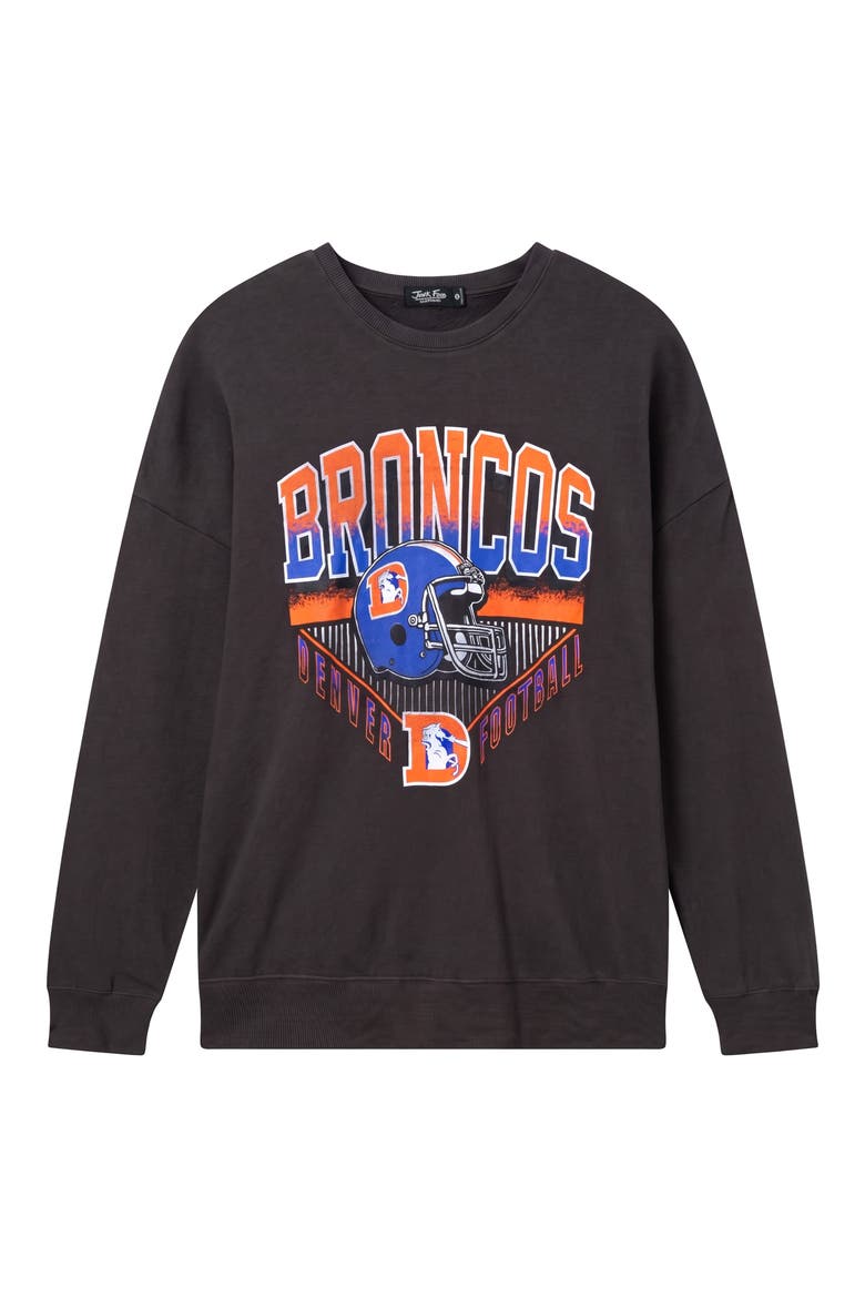 Denver Broncos Drop Shoulder Cotton Sweatshirt, Main, color, VINTAGE BLACK