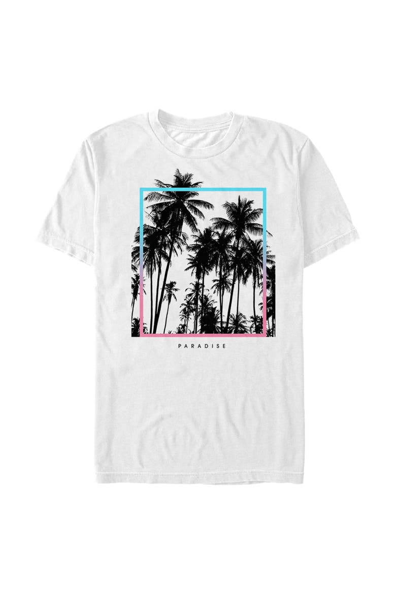 Men's Lost Gods Tropical Paradise Frame  Graphic T-Shirt, Main, color, White