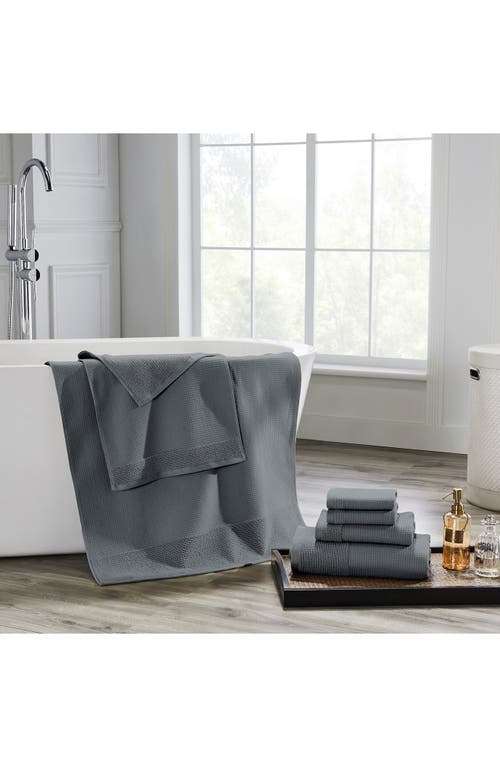 Modern Threads Waffle Rib 6-piece Towel Set In Carbon