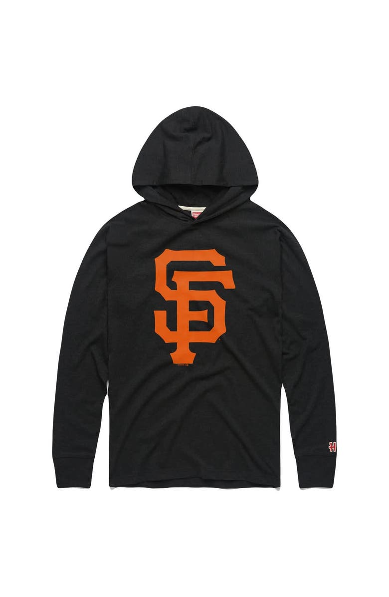 Homage Men's Homage Charcoal San Francisco Giants Lightweight Raglan Tri-Blend Pullover Hoodie, Alternate, color, Charcoal