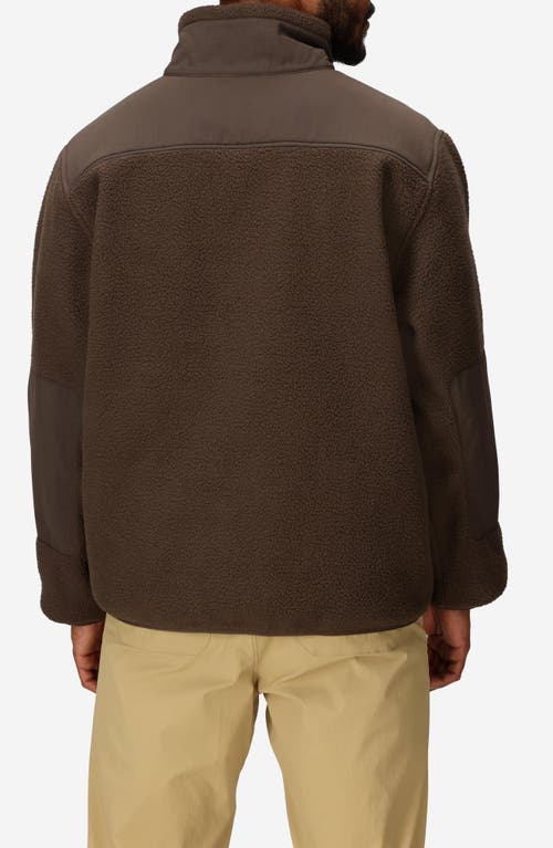 Marmot Wanderer High Pile Fleece Half Zip Pullover In Brown