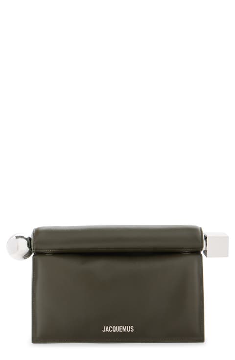 La Pochette Rond Carré Leather Clutch