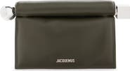 Jacquemus La Pochette Rond Carré Leather Clutch