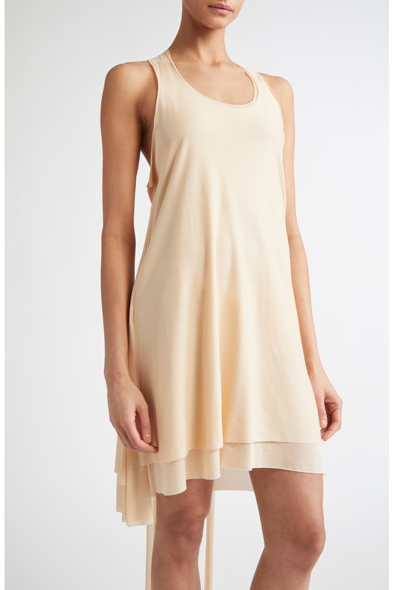 Tiered Sheer Tank Minidress, Alternate, color, BEIGE