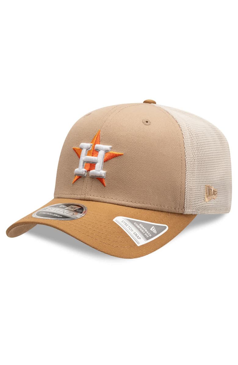 New Era Men's New Era  Stone Houston Astros 9SEVENTY Trucker Adjustable Hat, Main, color, Stone