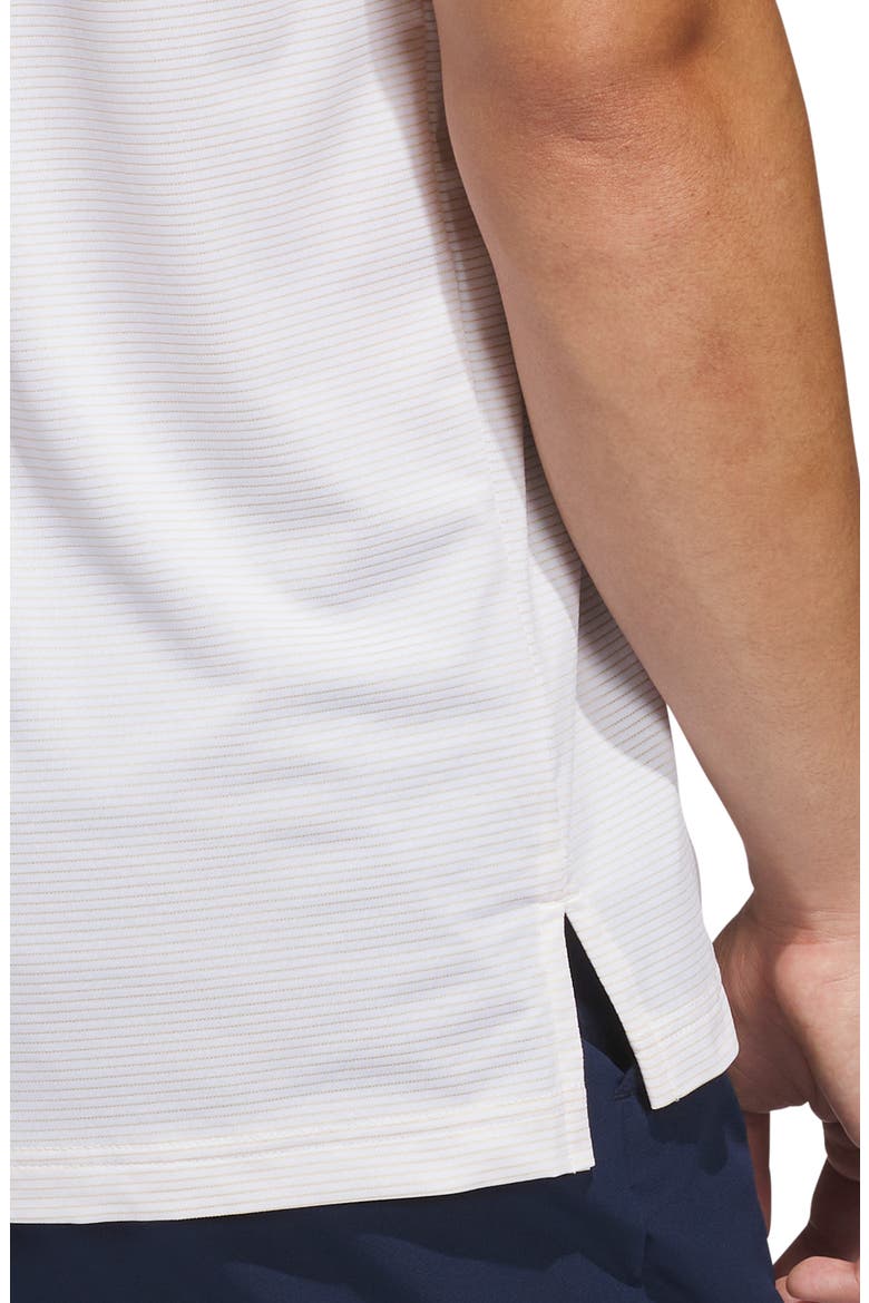 Ultimate Pencil Stripe Performance Golf Polo, Alternate, color, WHITE/ SEMI ICE TANGERINE