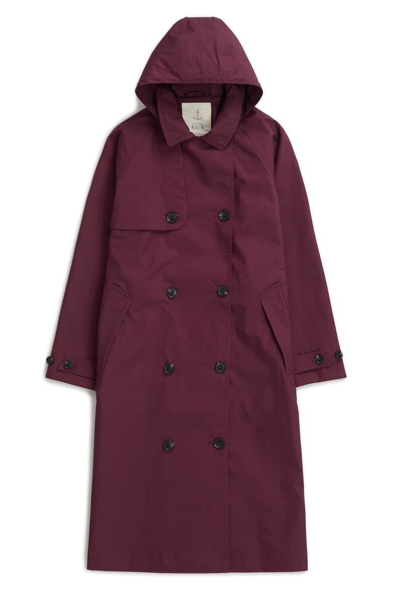 Penweathers Waterproof Trench Coat, Alternate, color, MERLOT