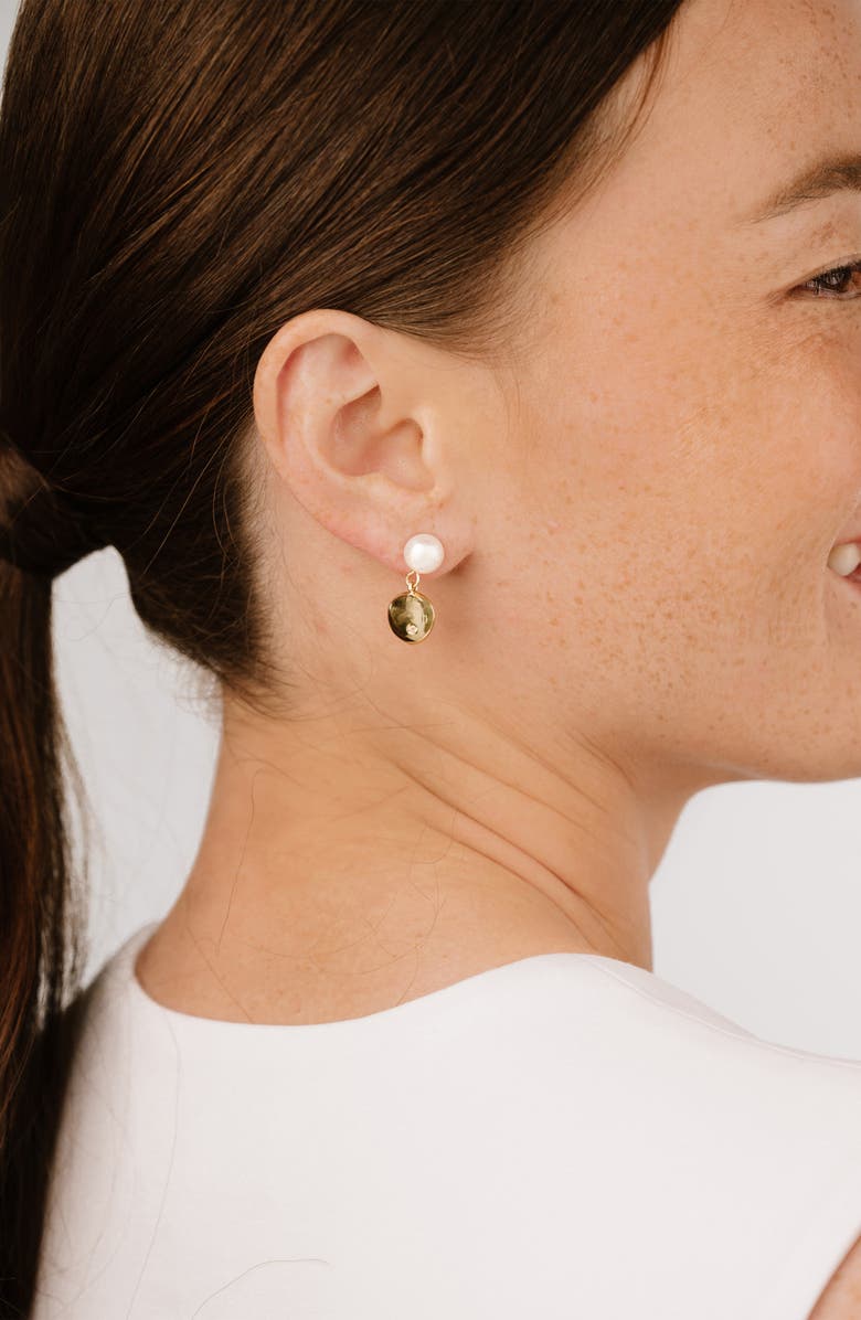 Ettika Bean Drop Earrings, Alternate, color, Gold