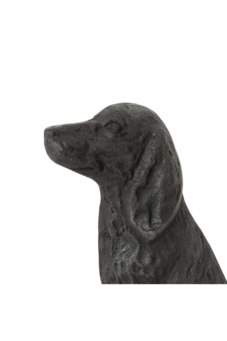 Sitting Dog Decorative Accent Black Cast Iron, Alternate, color, Black