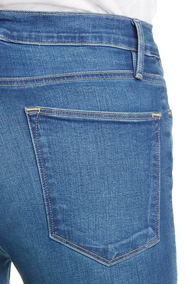 FRAME Le High Raw Hem Ankle Skinny Jeans, Alternate, color, 