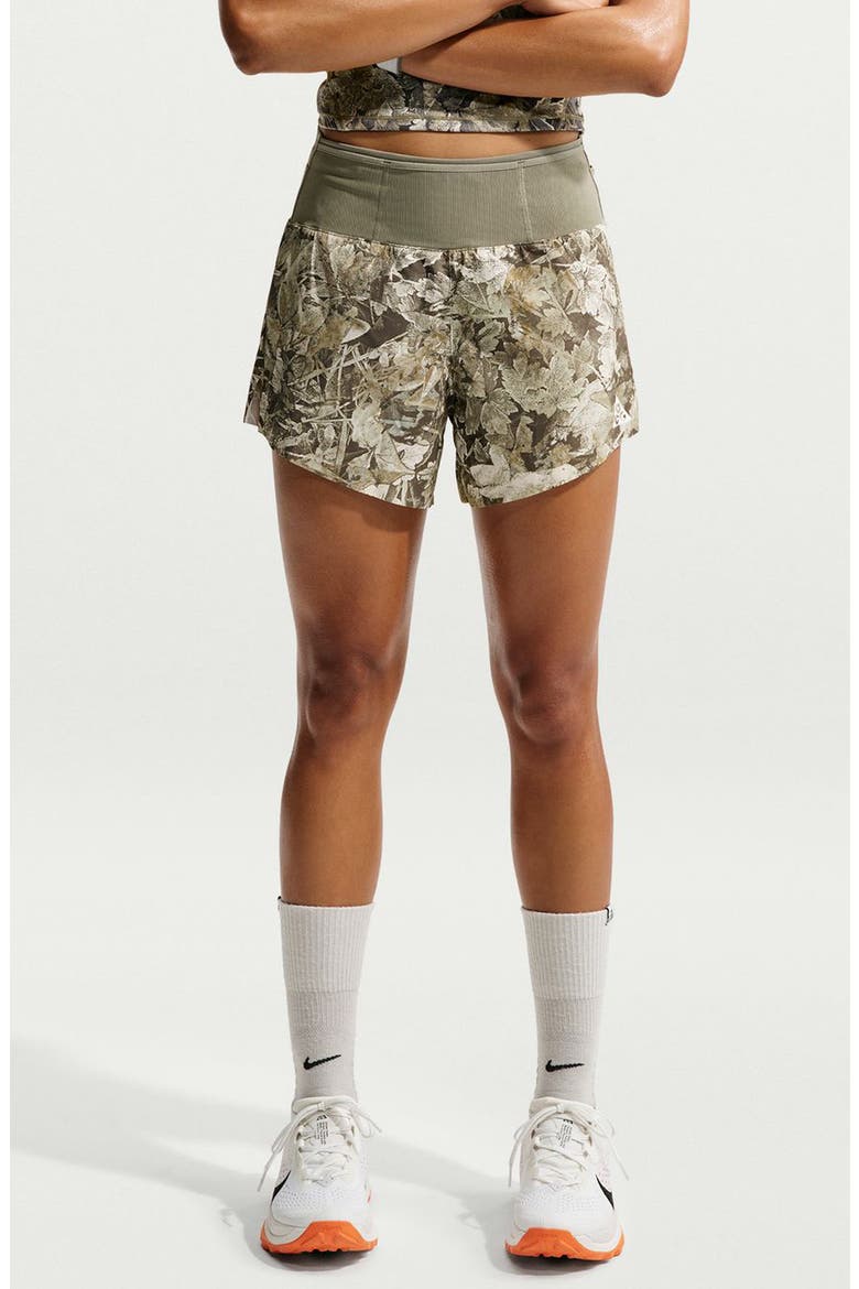 ACG Dri-FIT® Printed Performance Trail Shorts, Main, color, SEQUOIA/ SUMMIT WHITE