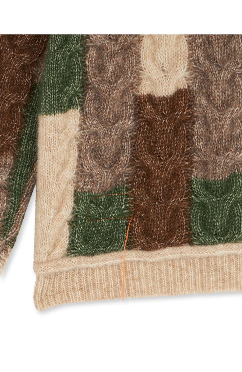 Fortela Multicolored Patchwork Crew Neck Sweater, Alternate, color, Multicolor