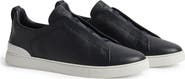 ZEGNA Triple Stitch™ Leather Slip-On Sneaker