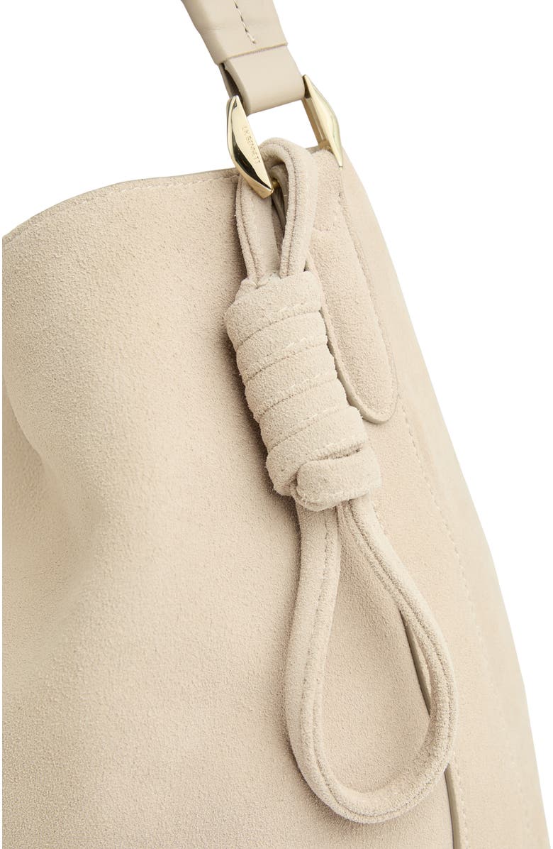 LK Bennett Lou Lou Wrap Handle Leather Shoulder Bag, Alternate, color, Stone