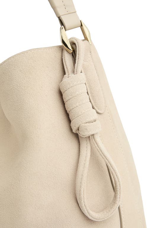 Lk Bennett Lou Lou Wrap Handle Leather Shoulder Bag In Gray