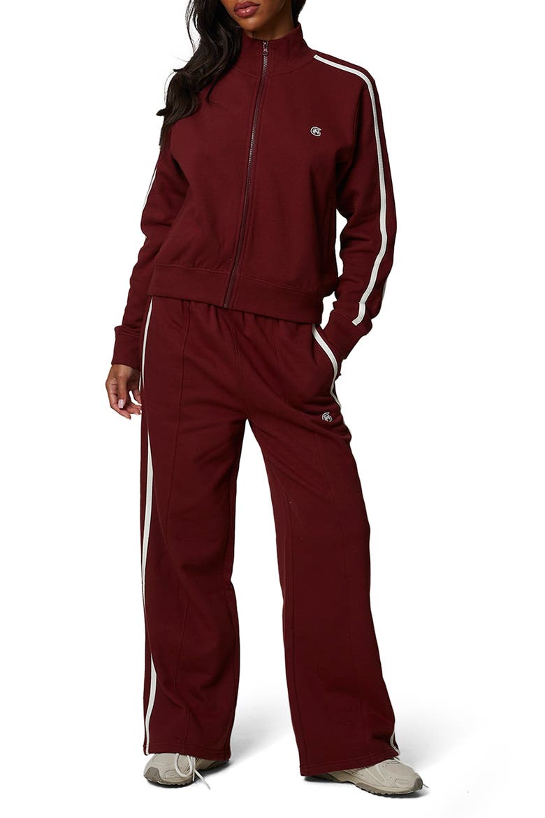 Emblem Sport Tracksuit Joggers, Alternate, color, Burgundy