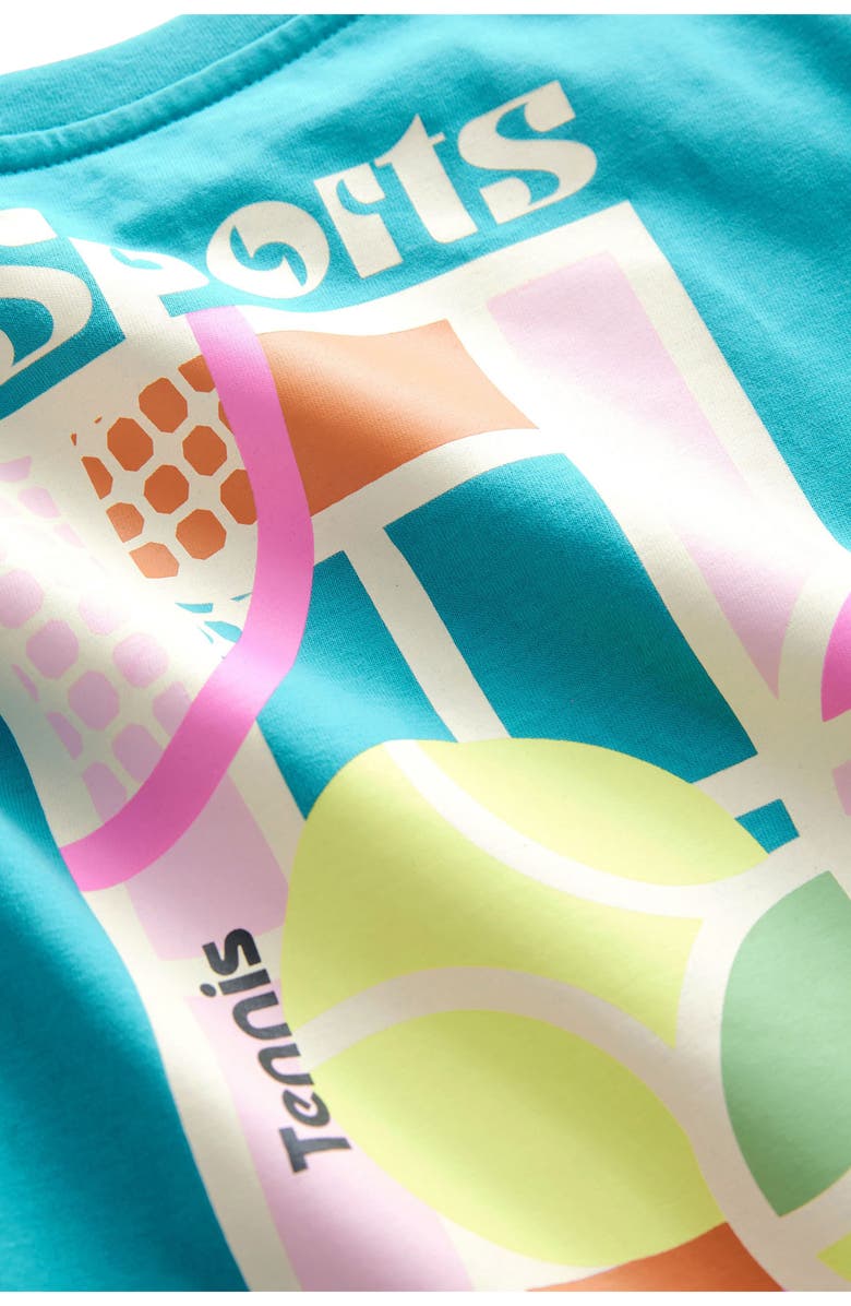 NEXT Kids' Oversize Tennis Graphic T-Shirt, Alternate, color, Blue