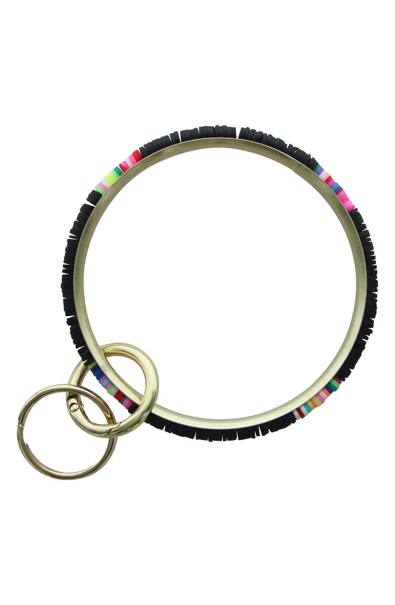 OLIVIA WELLES Colorful Clay Bangle, Main, color, Black