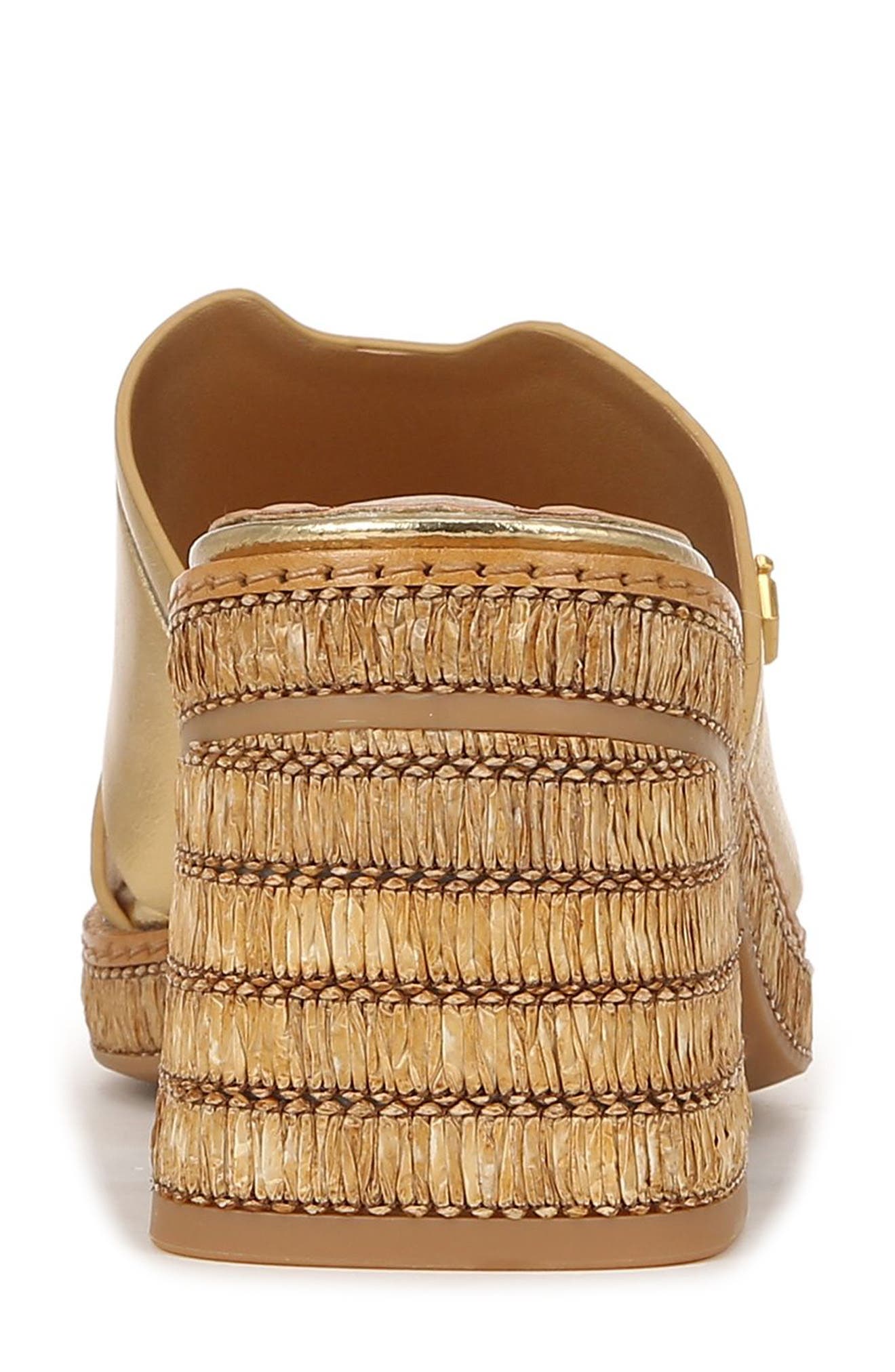 Florence Wedge Slide Sandal, Alternate, color, GOLD