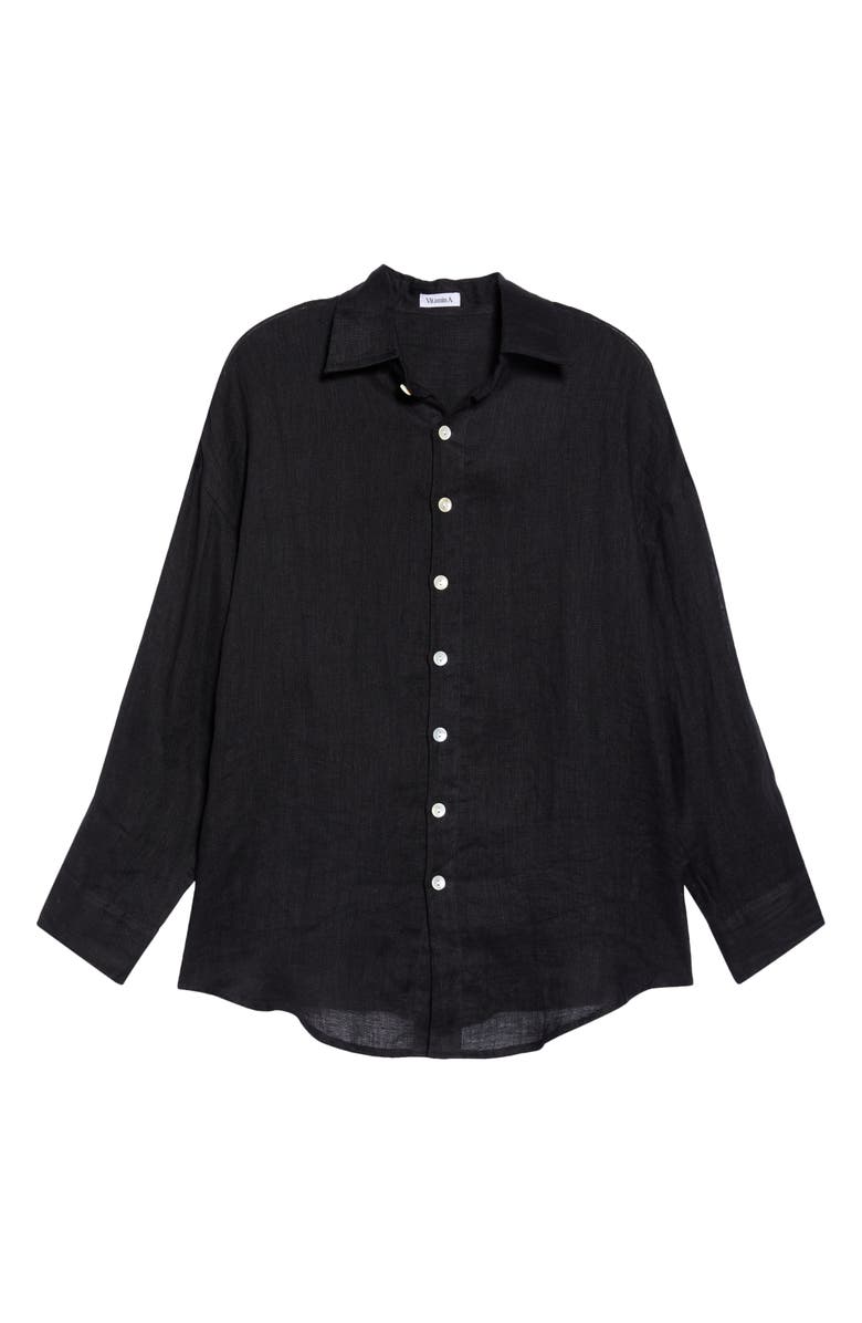 Vitamin A<sup>®</sup> Playa Linen Oversized Shirt, Alternate, color, 