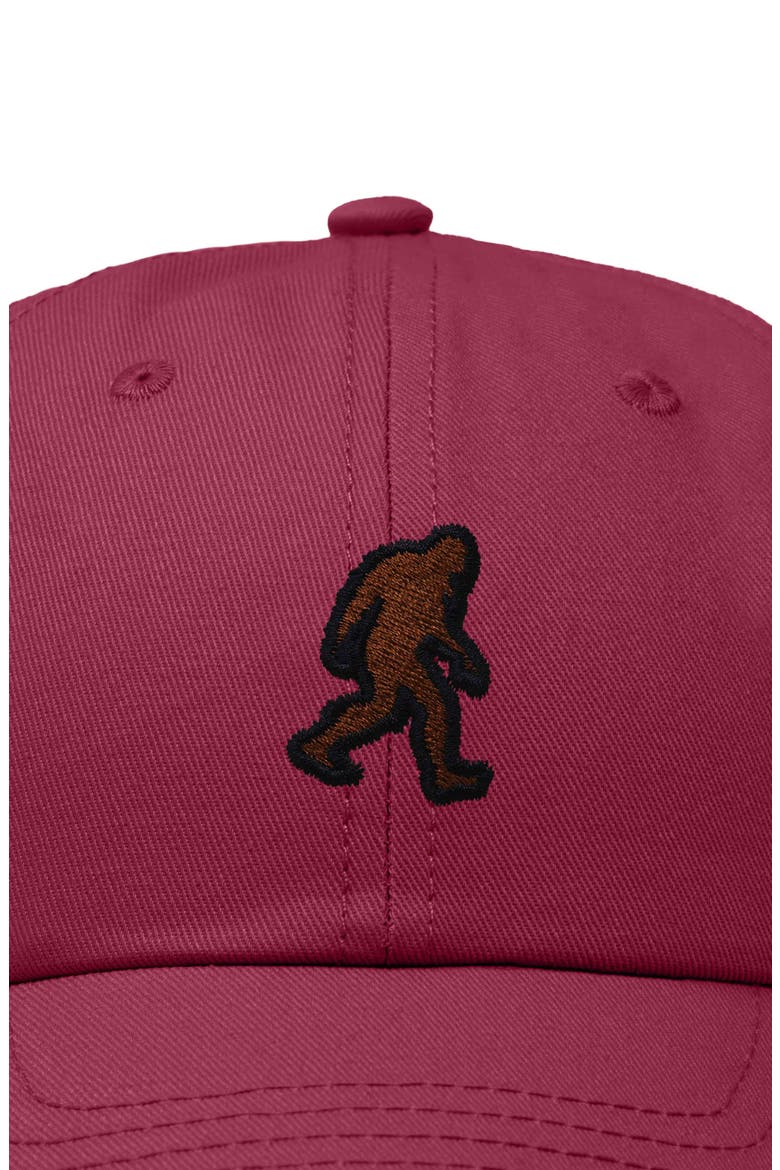 Sasquatch Embroidered Dad Hat, Alternate, color, Maroon