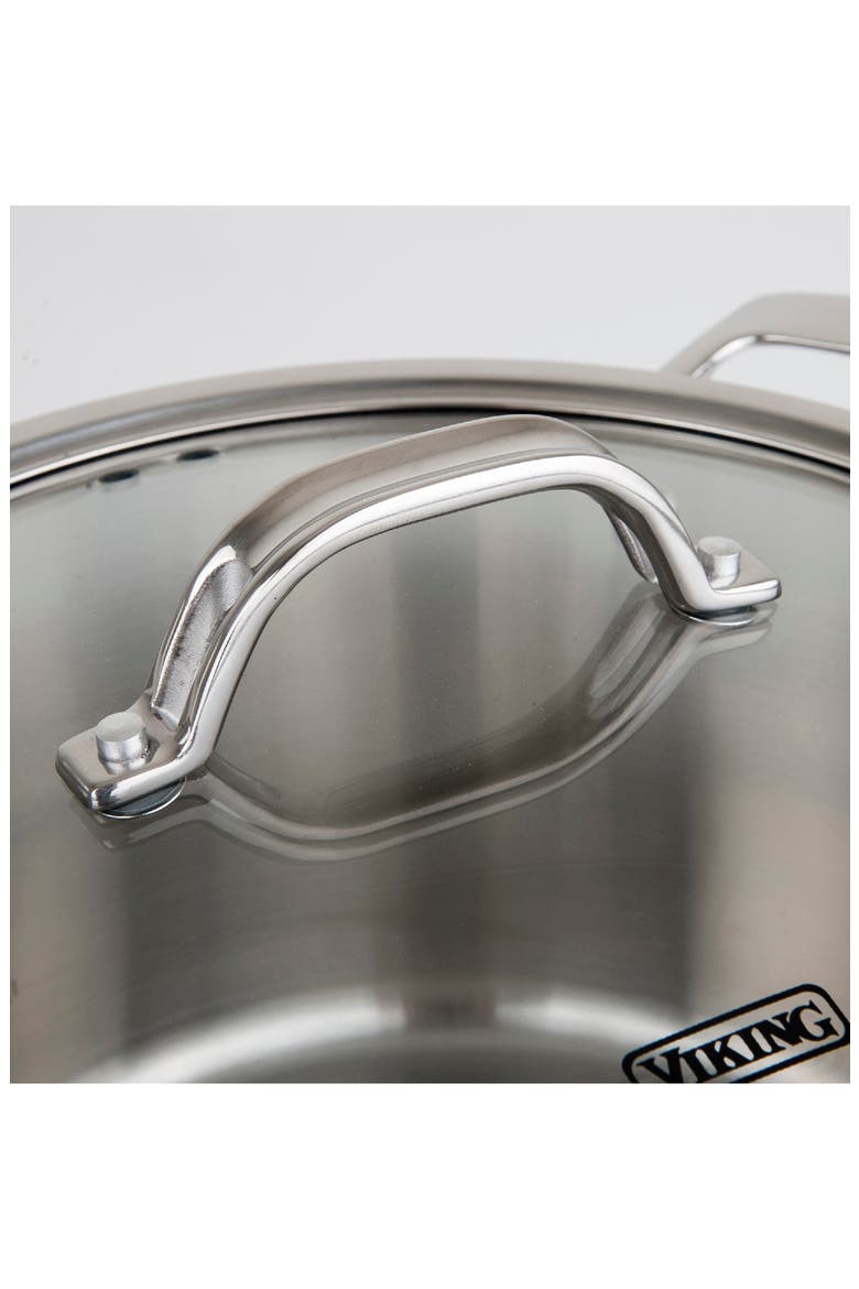 Contemporary 10-Piece 3-Ply Cookware Set, Alternate, color, STAINLESS STEEL