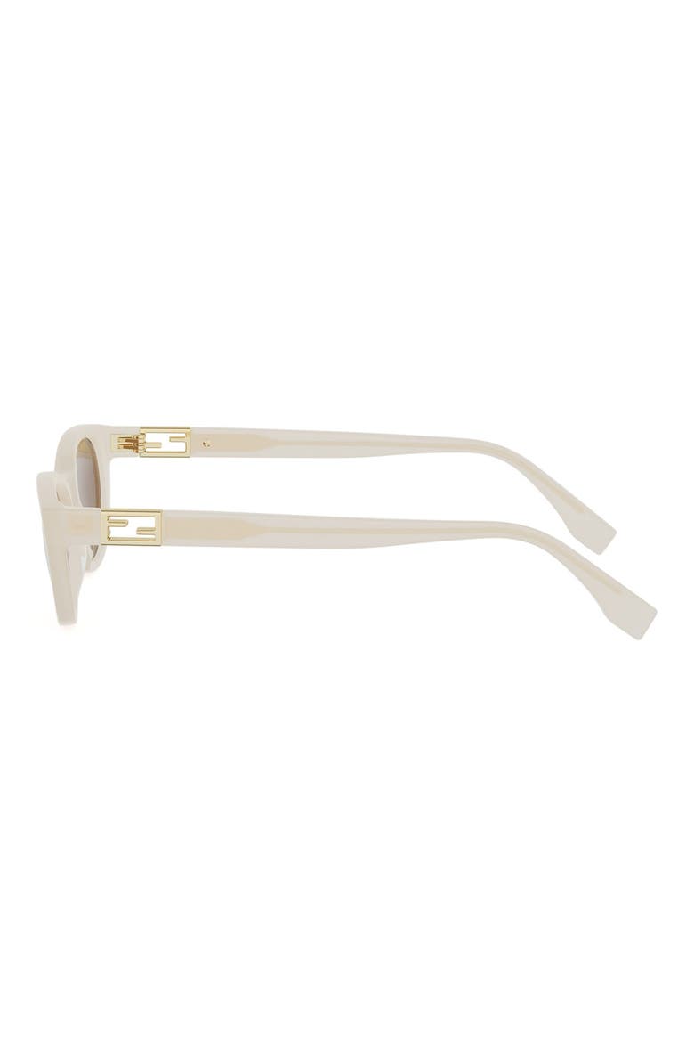 Baguette 54mm Cat Eye Sunglasses, Alternate, color, IVORY / BROWN