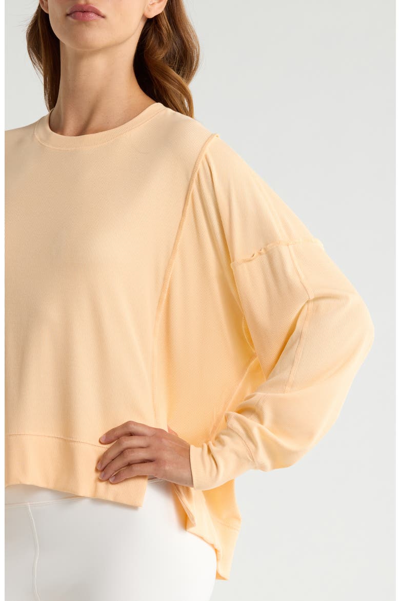 FP Movement All My Love Long Sleeve Rib T-Shirt, Alternate, color, PINA COLADA