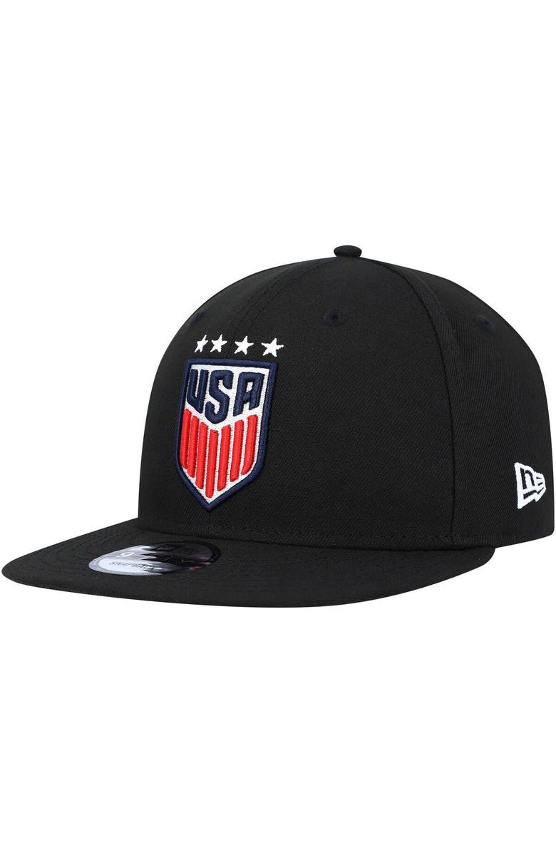 New Era Men's New Era Black USWNT Team Basic 9FIFTY Snapback Hat, Main, color, Black