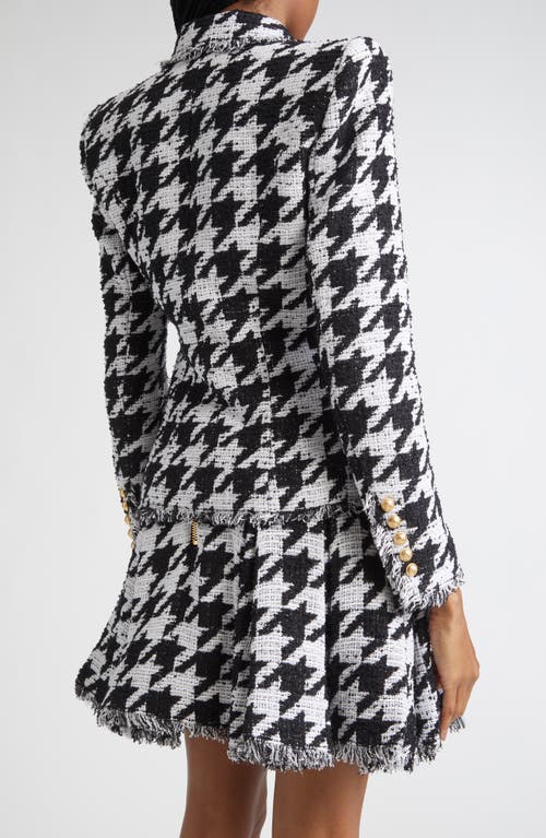 Balmain Distressed Lapel Jacket Structured Shoulders In Multi