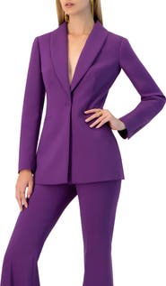 IVONNE Shwal Collar Single-Breasted Blazer