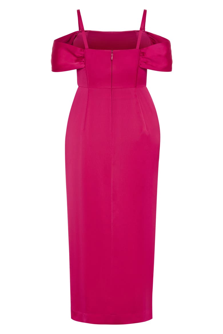 Forbidden Love Off the Shoulder Maxi Dress, Alternate, color, FRAMBOISE