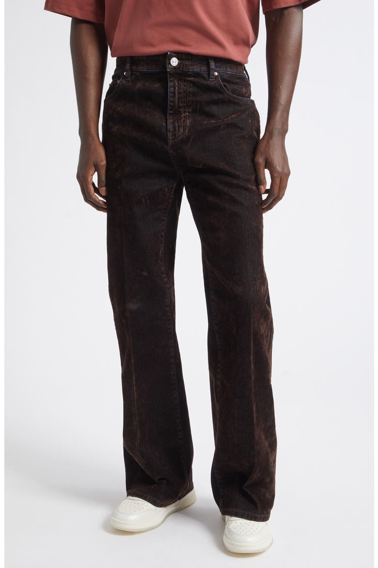 Flocked MA Fit Jeans, Main, color, HUSK